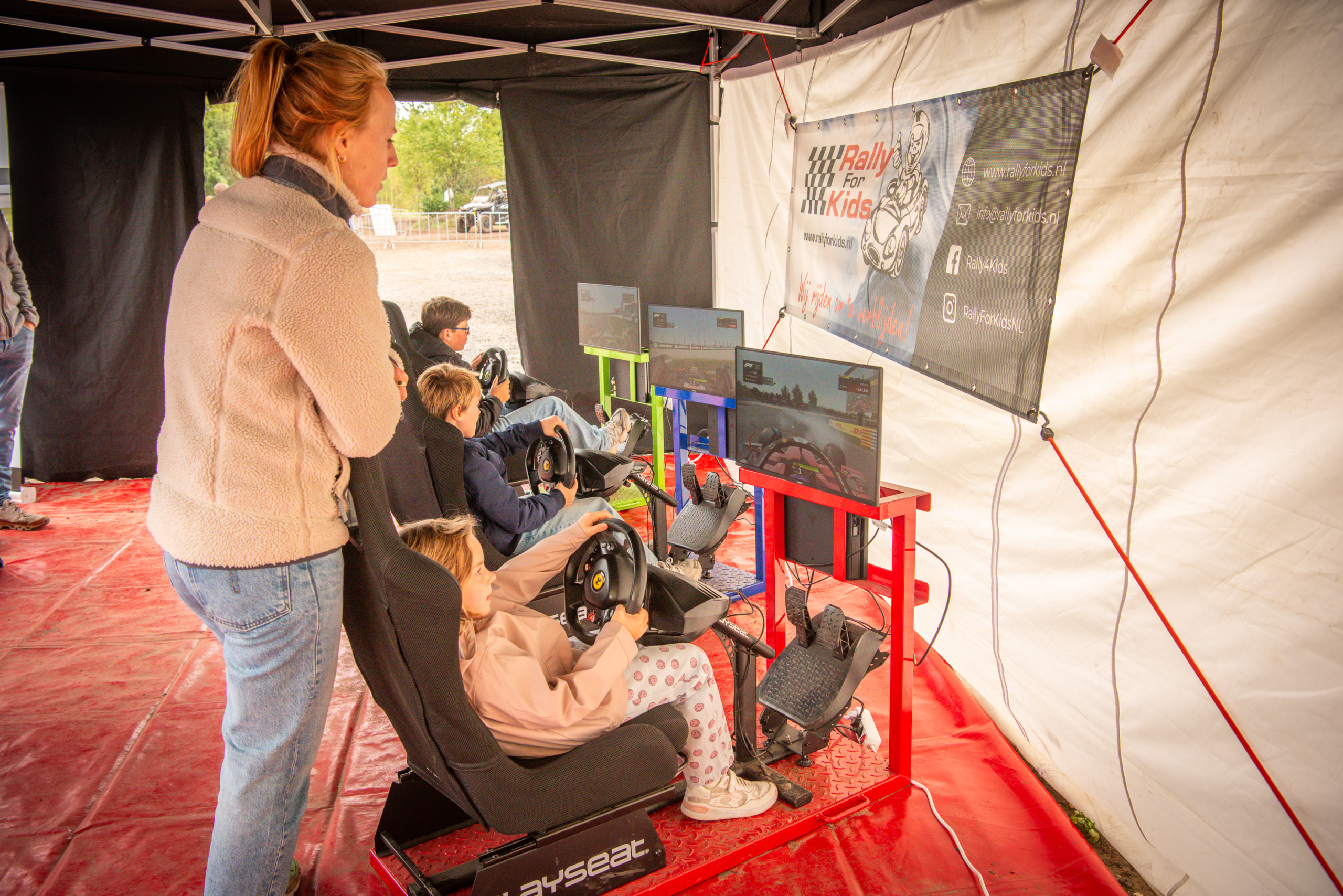 Racen in de Rallysimulator
